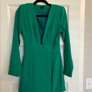 Revolve emerald green cocktail dress